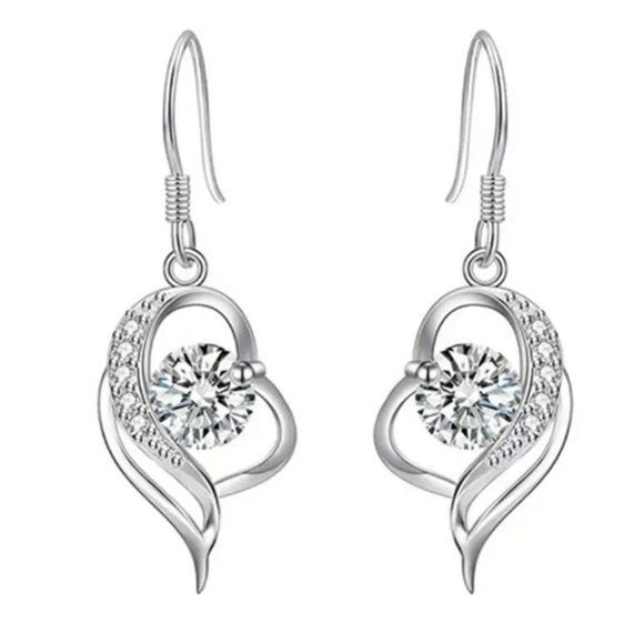 New silver cz earrings - Picture 1 of 5